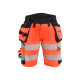 Short stretch 4D haute-visibilité avec poches flottantes femme 70201648 - Couleur au choix Rouge fluo-noir