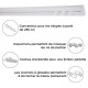 Simi rail de plafond tringle en pvc pour rideaux à crochets    blanc   monorail droit 360 cm 