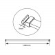 Barre de renfort 140 cm sanitaire barre de fixation barre de horizontal chromé 140 cm 