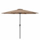 Parasol de jardin solide résistant au rayonnement uv imperméable polyester acier 300 cm - Couleur au choix Beige