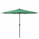 Parasol de jardin solide résistant au rayonnement uv imperméable polyester acier 300 cm - Couleur au choix Vert
