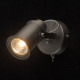 Spot argenté industrial 1 ampoule 13 cm 