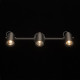 Spot argenté industrial 3 ampoules 15 cm 