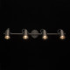Spot argenté industrial 4 ampoules 70.5 cm 