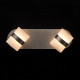 Spot argenté techno 2 ampoules 13.5 cm 