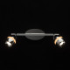 Spot chromé techno 2 ampoules 11.5 cm 