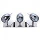 Spot chromé techno 3 ampoules 16 cm 