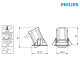 Spot encastré à LED Philips RS011B LED5-40-/830 PSR WH 