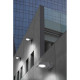 Spot fluoresecent pompeya, aluminium et verre, gris 