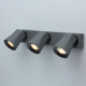 Spot gris techno 3 ampoules 12 cm 