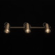 Spot laiton industrial 3 ampoules 15 cm 