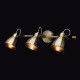 Spot laiton techno 3 ampoules 14 cm 