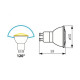 Spot led gu10 tricolor 5 watt (eq. 35 watt) - 120° 