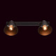Spot noir loft 2 ampoules 19 cm 