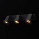 Spot noir techno 3 ampoules 15 cm 
