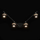 Spot noir techno 4 ampoules 17 cm 