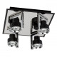 Spot noir techno 7 ampoules 14 cm 