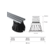Rail stabilisateur pour pied de receveur stabilibac, 880x55x9,5mm en aluminium 