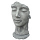 Statue visage femme extérieur grand format - 115 cm - Couleur au choix Gris-béton