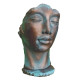 Statue visage femme extérieur grand format - 115 cm - Couleur au choix Bronze