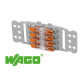 Support de fixation borne wago inline 4 voies 