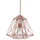 Suspension 1 ampoule geometric cage - Coloris au choix Cuivre