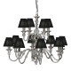 Suspension 12 ampoules polina, nickel et cristal - Coloris au choix Noir