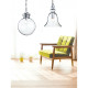 Suspension 20 cm omar, chrome et verre 
