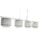 Suspension 4 ampoules elise, en chrome et cristal 