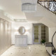 Suspension 8 ampoules beatrix, en chrome et cristal 