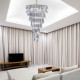 Suspension 9 ampoules sigma, en chrome et acrylique 