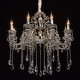 Suspension argentée classic 8 ampoules 120 cm 