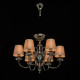 Suspension argentée elegance 6 ampoules 145 cm 