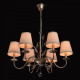 Suspension argentée elegance 6 ampoules 95 cm 