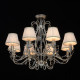 Suspension argentée elegance 8 ampoules 140 cm 