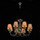 Suspension argentée elegance 8 ampoules 145 cm 