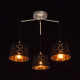 Suspension argentée megapolis 3 ampoules 45 cm 