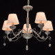 Suspension argentée neoclassic 5 ampoules 103 cm 