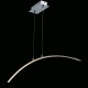 Suspension argentée techno 1 ampoule 110 cm 