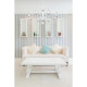 Suspension blanche classic 8 ampoules 75 cm 