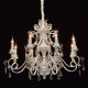 Suspension blanche country 8 ampoules 272 cm 