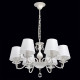Suspension blanche elegance 6 ampoules 82 cm 
