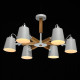 Suspension blanche megapolis 6 ampoules 40 cm 