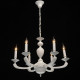 Suspension blanche neoclassic 6 ampoules 95 cm 