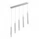 Suspension blanche techno 5 ampoules 150 cm 