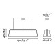 Suspension bois noir stood 5 ampoules 