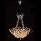 Suspension chromée crystal 12 ampoules 140 cm 