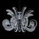 Suspension chromée crystal 80 ampoules 132 cm 