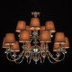 Suspension chromée elegance 15 ampoules 100 cm 