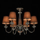 Suspension chromée elegance 6 ampoules 145 cm 
